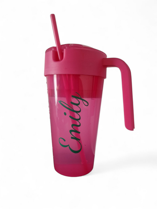 Personalised colour changing cup with snack section