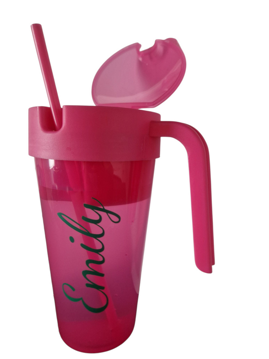 Personalised colour changing cup with snack section